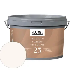 LUXI® Træ- & Metalmaling|Træ & Metal 25 hvid 2,25 liter - Hvid (NCS-kode S0502-Y)