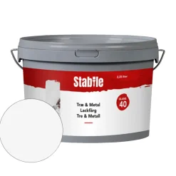 Stabile® Træ- & Metalmaling|Træ & Metal 40 maling 2,25 liter - Hvid