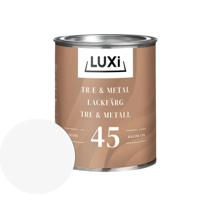 LUXI® Metalmaling Udendørs|Træ- & Metalmaling|Træ & Metal 45 olie 0,75 liter - Hvid