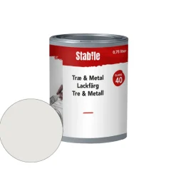 Stabile® Træ- & Metalmaling|Træ & Metal 40 modehvid maling 0,75 liter - Modehvid (NCS-kode s1002-y20r)