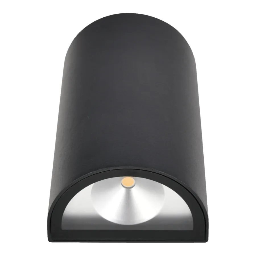 Udendørslamper|Udendørs væglampe LED aluminium/glas sort
