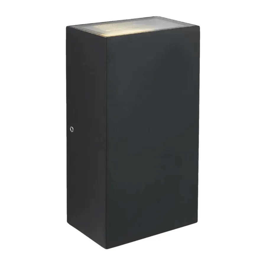 Udendørslamper|Udendørs væglampe LED aluminium/glas sort
