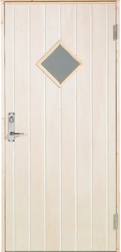 Døre & Karme|Udhusdør m/rude højrehængt 94,8 x 205 cm