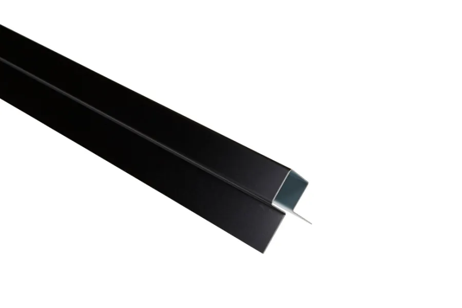 JUAL Tilbehør Til Facadebeklædning|Udvendig hjørneprofil sort 25 x 25 mm Sort (RAL9005)