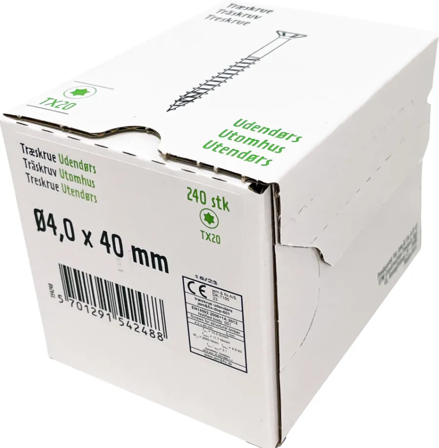 Skruer|Universalskrue Basic 4,0 x 40 mm 240 stk.