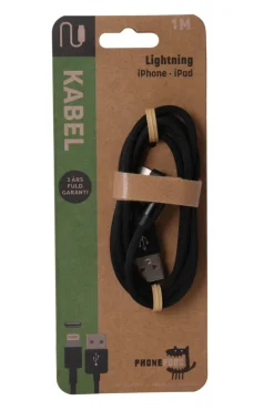 PhoneFood Kabler & Adaptere|USB-A til lightning kabel 90 grader stik - 1 meter
