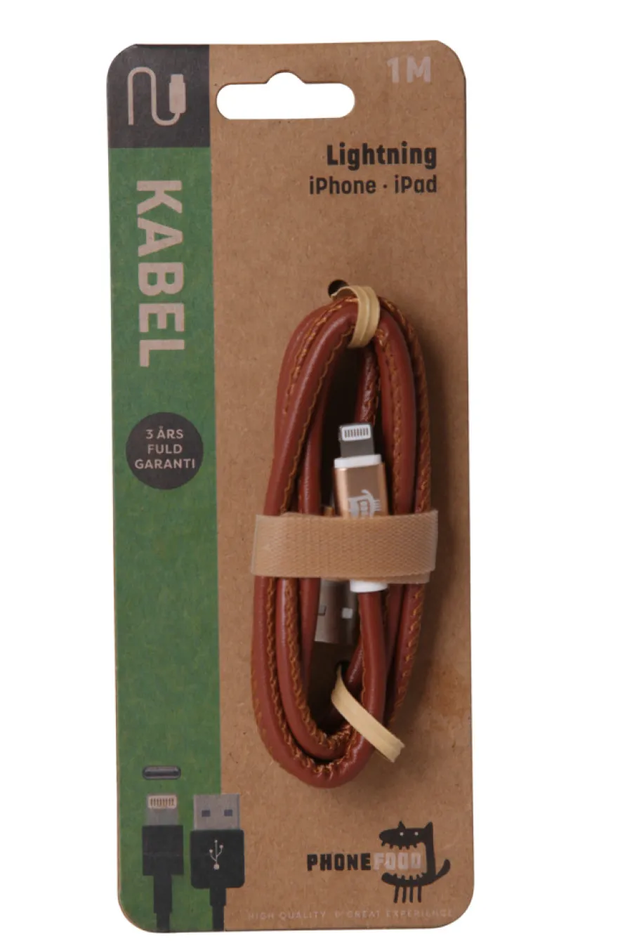 PhoneFood Kabler & Adaptere|USB-A til lightning kabel - 1 meter