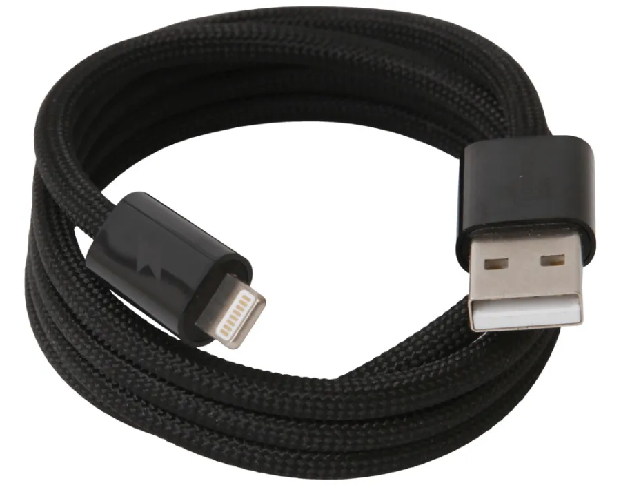 PhoneFood Kabler & Adaptere|USB-A til lightning magnetisk kabel 1 meter sort