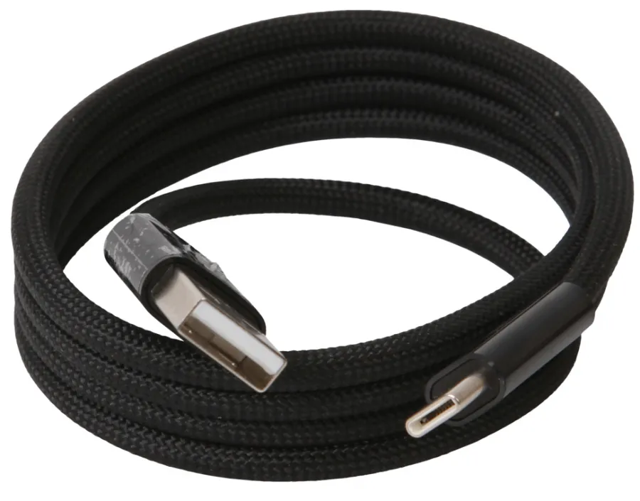 PhoneFood Lyd & Tilbehør Til Mobiltelefoner|Kabler & Adaptere|USB-A til USB-C magnetisk kabel 1 meter sort
