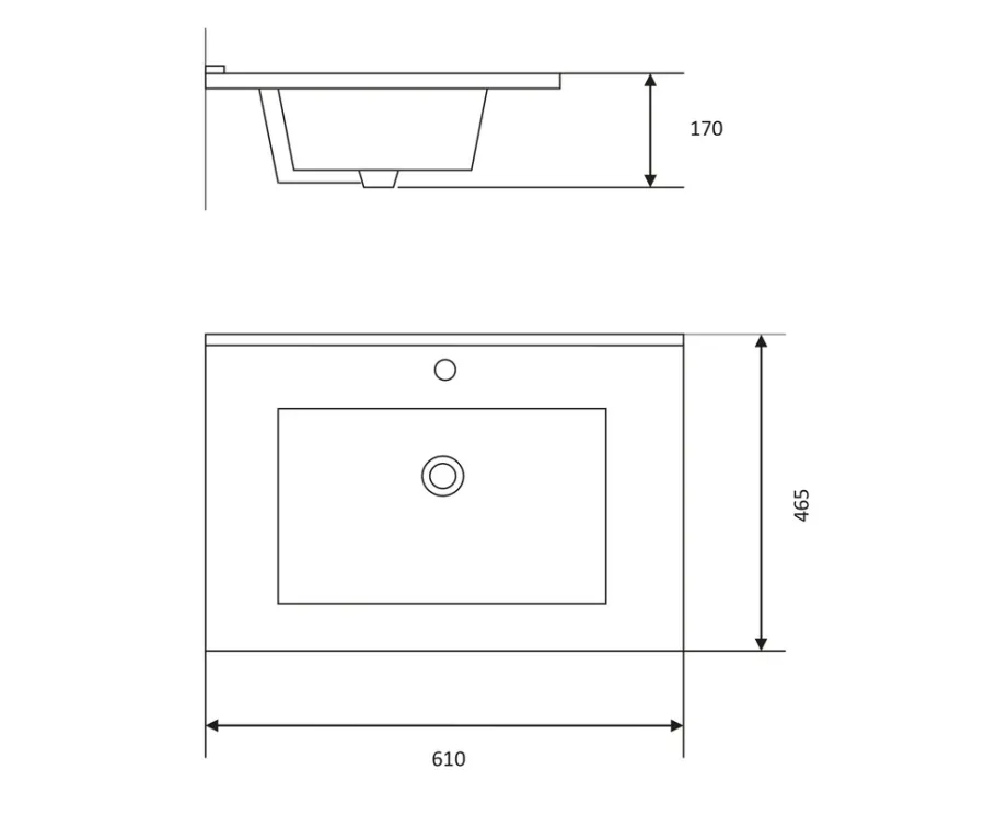REN Badeværelsesmøbler|Vask Deluxe NR11 60 cm hvid -
