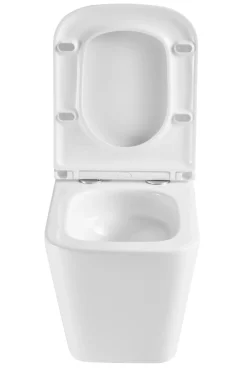 Toiletter|Væghængt toilet kantet m/Vortex skyl - hvid