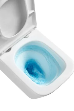 Toiletter|Væghængt toilet kantet m/Vortex skyl - hvid