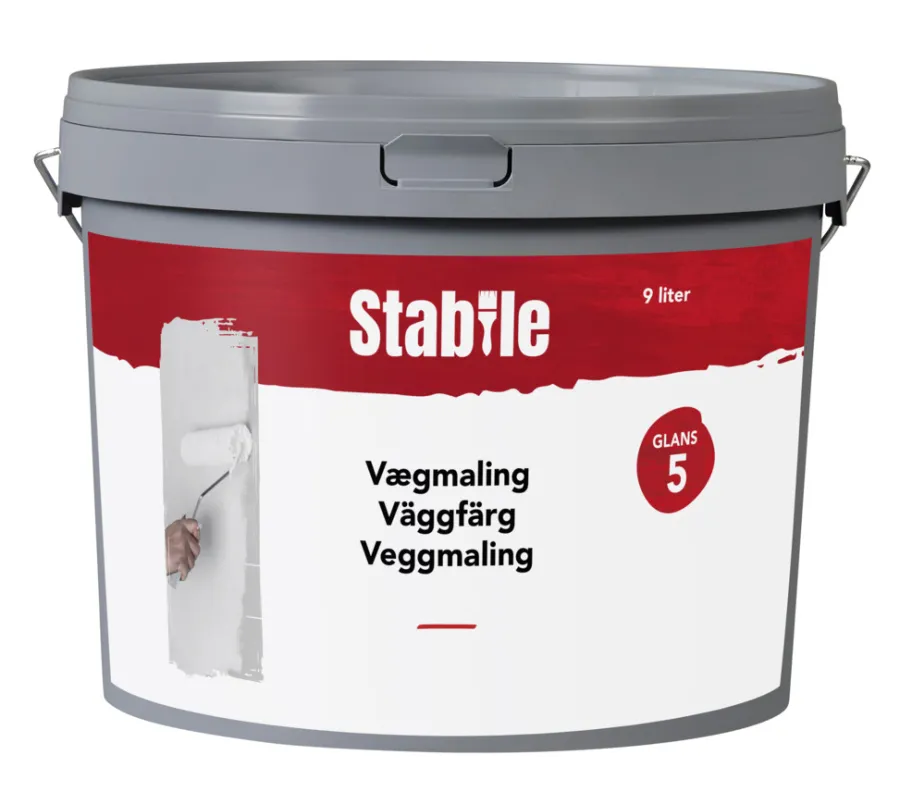 Stabile® Vægmaling|Vægmaling 5 modehvid 9 liter - Modehvid (NCS-kode s1002-y20r)