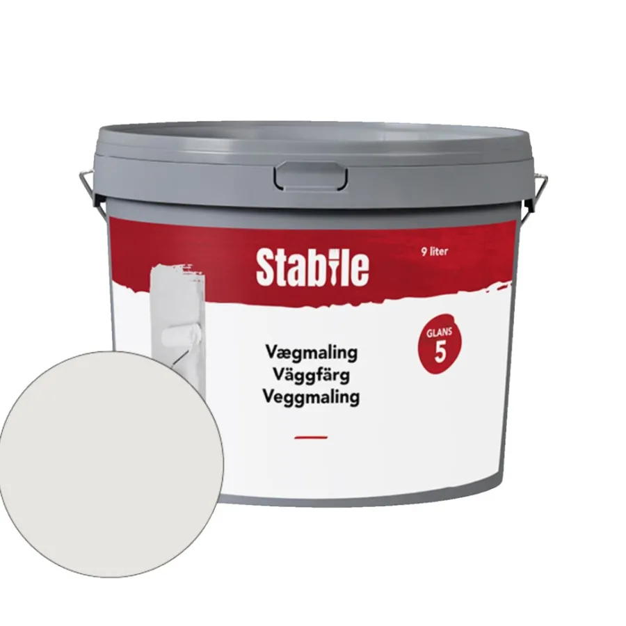 Stabile® Vægmaling|Vægmaling 5 modehvid 9 liter - Modehvid (NCS-kode s1002-y20r)