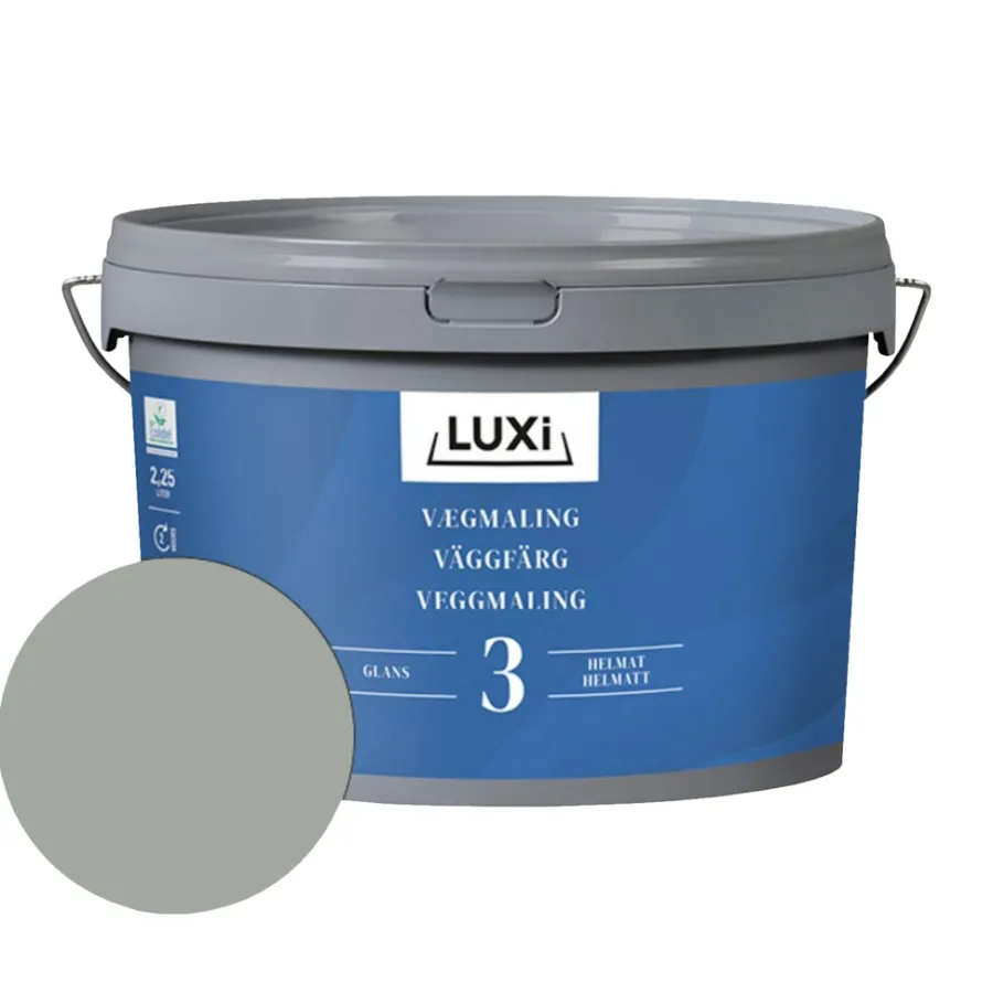 LUXI® Vægmaling|Vægmaling 3 mørk mos 2,25 liter - Mørk mos (NCS-kode s4010-g30y)