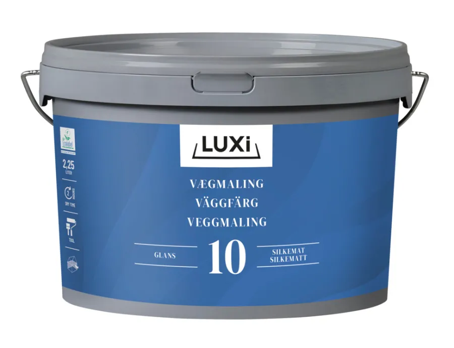 LUXI® Vægmaling|Vægmaling 10 2,25 liter - Sort