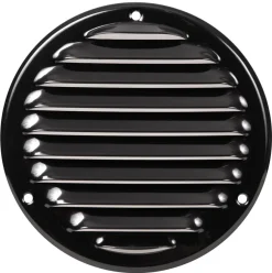 Ventilation|Vægrist med net Ø165 mm - sort metal