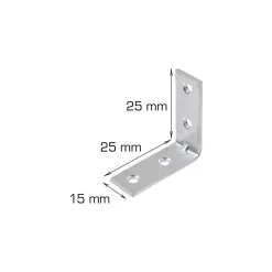 HOME it Bygningsbeslag|Vinkelbeslag 25 x 25 x 15 mm - 2 stk.