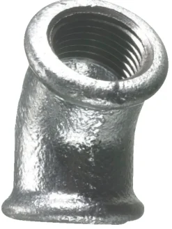 Galvaniserede|Vinkel galvaniseret 3/4" - muffe/muffe 45 gr.
