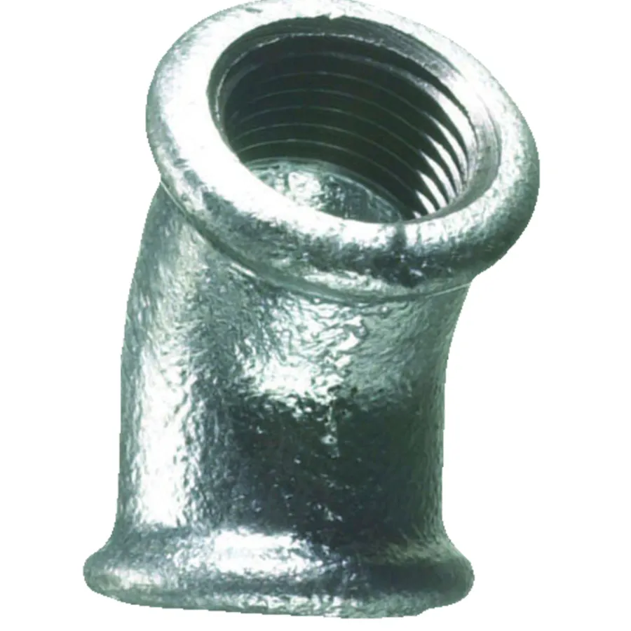 Galvaniserede|Vinkel galvaniseret 1/2" - muffe/muffe 45 gr.
