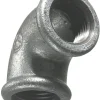 Galvaniserede|Vinkel galvaniseret 1/2" - muffe/muffe 90 gr.