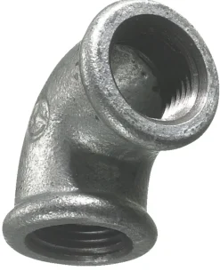 Galvaniserede|Vinkel galvaniseret 1/2" - muffe/muffe 90 gr.