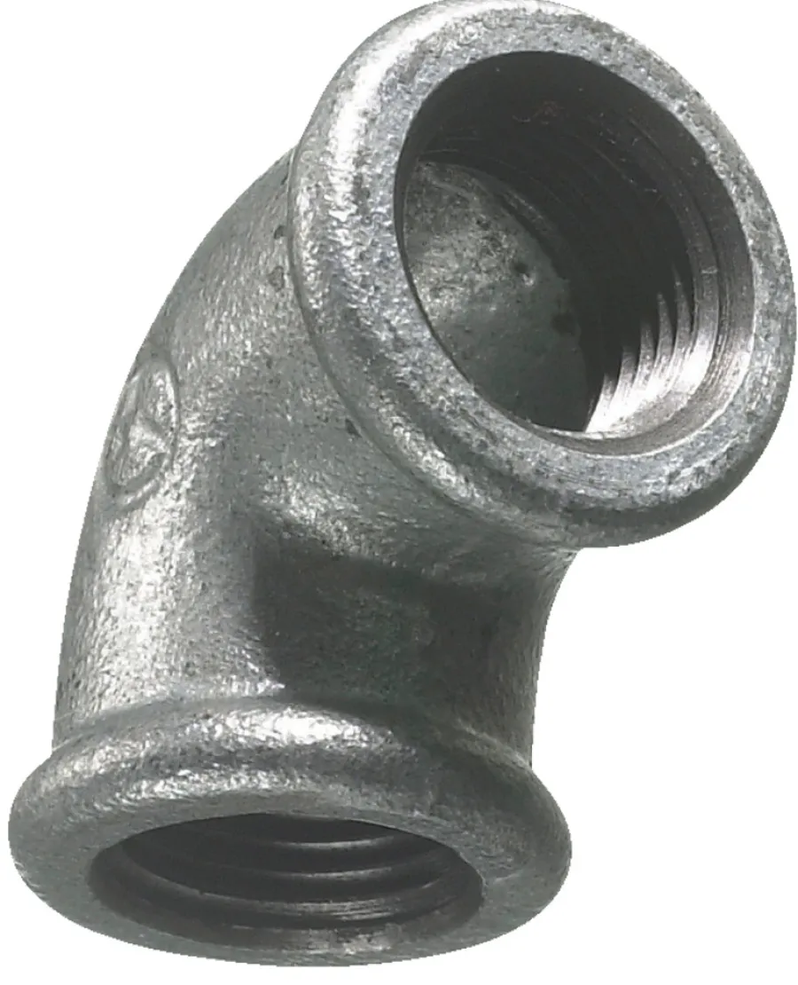 Galvaniserede|Vinkel galvaniseret 3/4" - muffe/muffe 90 gr.
