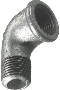 Galvaniserede|Vinkel galvaniseret 1/2" - muffe/nippel 90 gr.