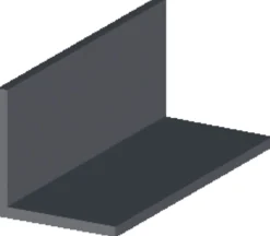 Profillister|Vinkelliste sort pvc 25 x 25 x 2000 mm