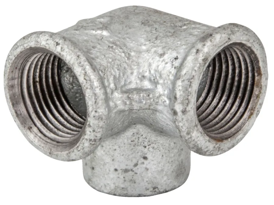 Galvaniserede|Vinkel m/sideudløb galvaniseret 1/2"