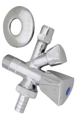 Haner & Ventiler|Vinkelventil med aftap 1/2" x 10 mm