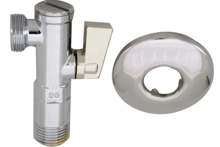 Haner & Ventiler|Vinkelventil med filter 1/2" x 1/2"