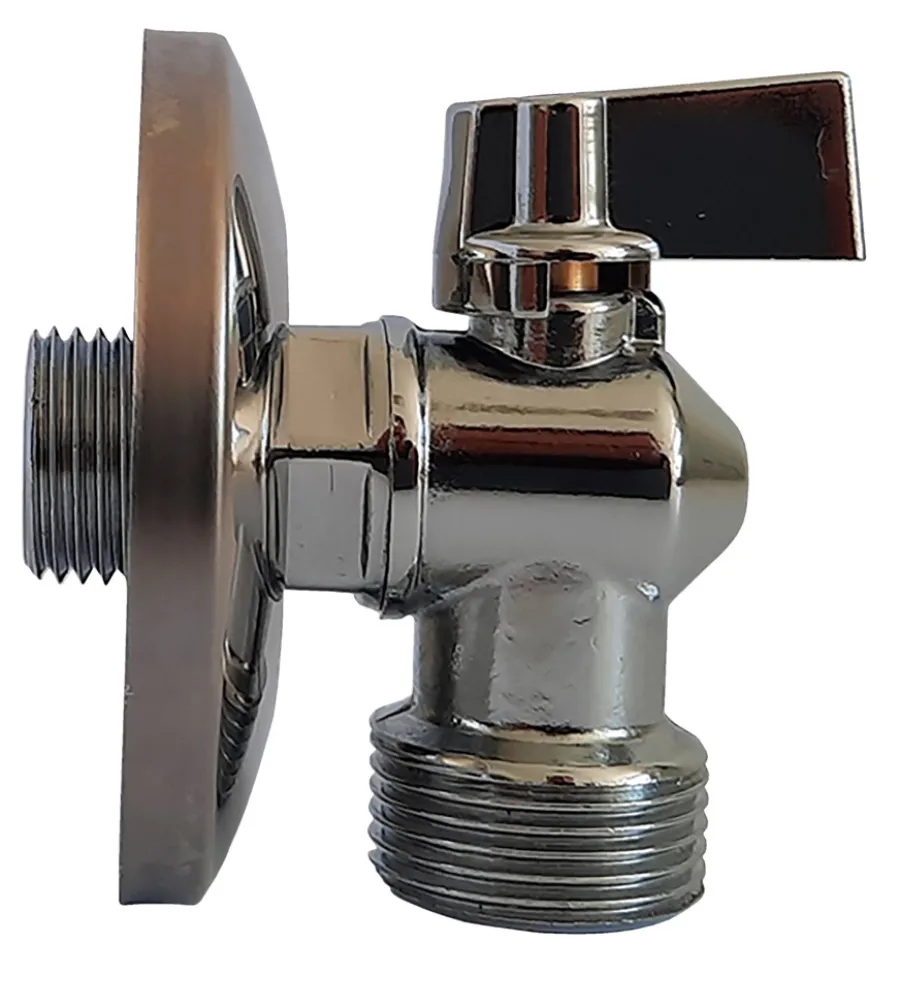 Haner & Ventiler|Vinkelventil 1/2" x 3/4" med kontraventil krom