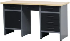 Arbejdsborde & Reoler|Værkstedsbord med skab/skuffer 160 x 60 x 85 cm