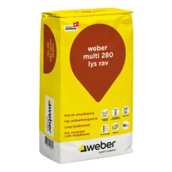 Weber Saint-Gobain Cement & Mørtel|Weber Multi 280 Farvet hæftemørtel 18 kg Lys rav