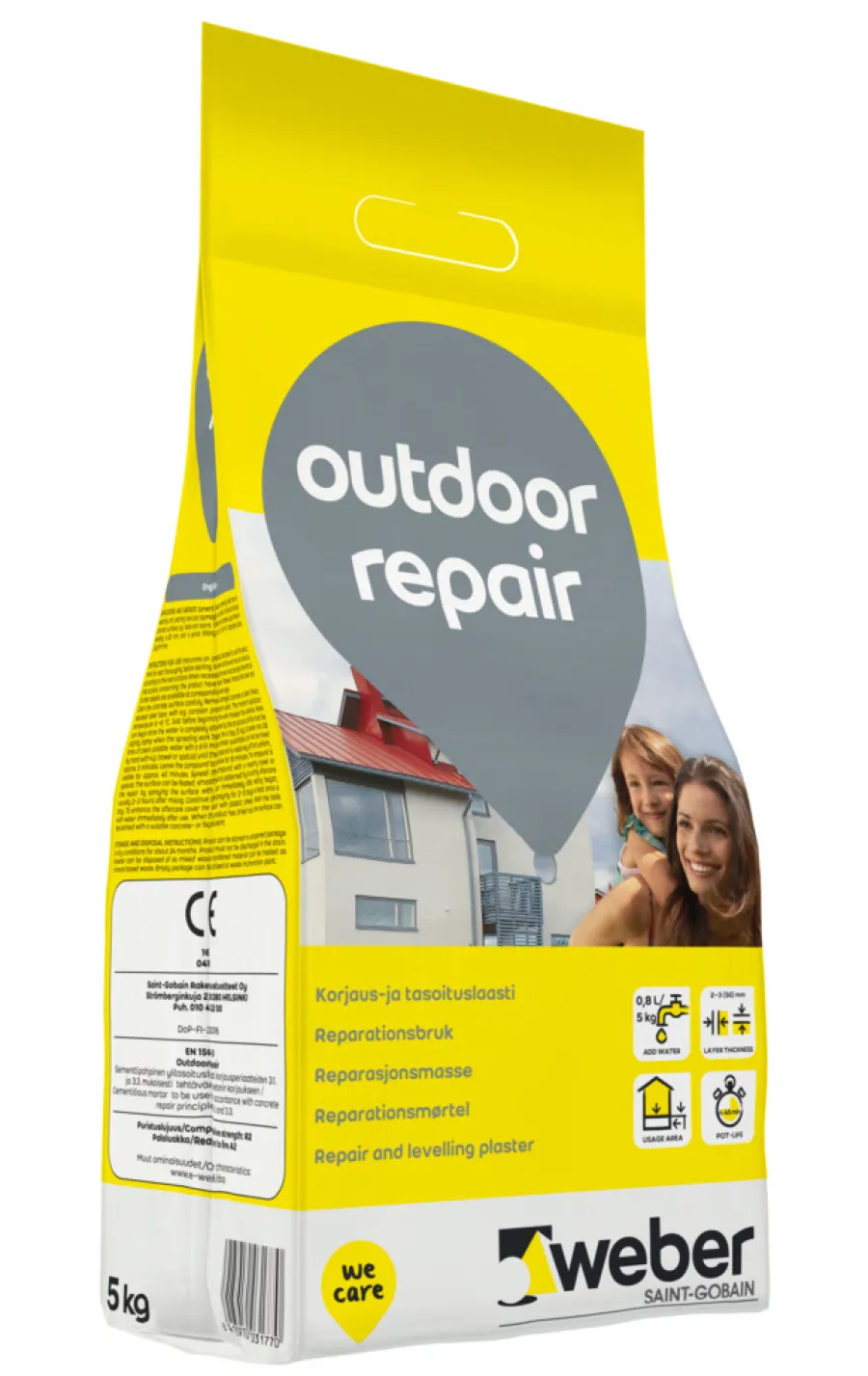Weber Saint-Gobain Cement & Mørtel|Weber Outdoor repair - 5 kg
