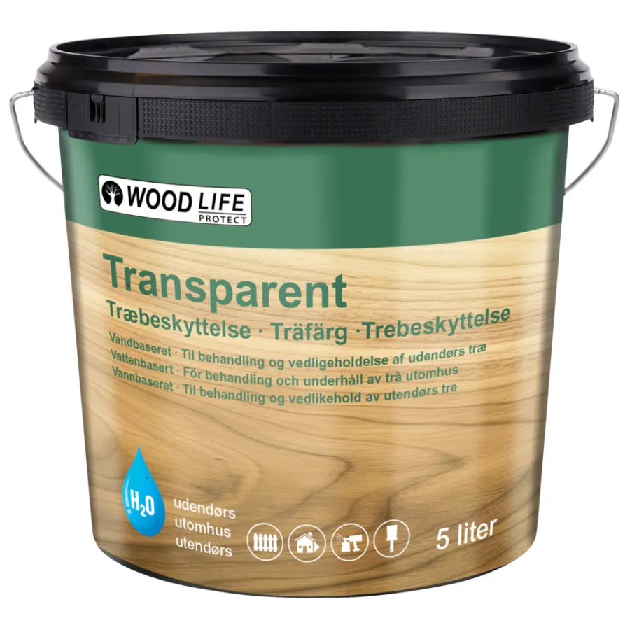 Woodlife Træbeskyttelse|sort træbeskyttelse 5 liter Sortpigmenteret